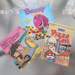 Vintage Books Barney, The Rugrats, The Flintstones
